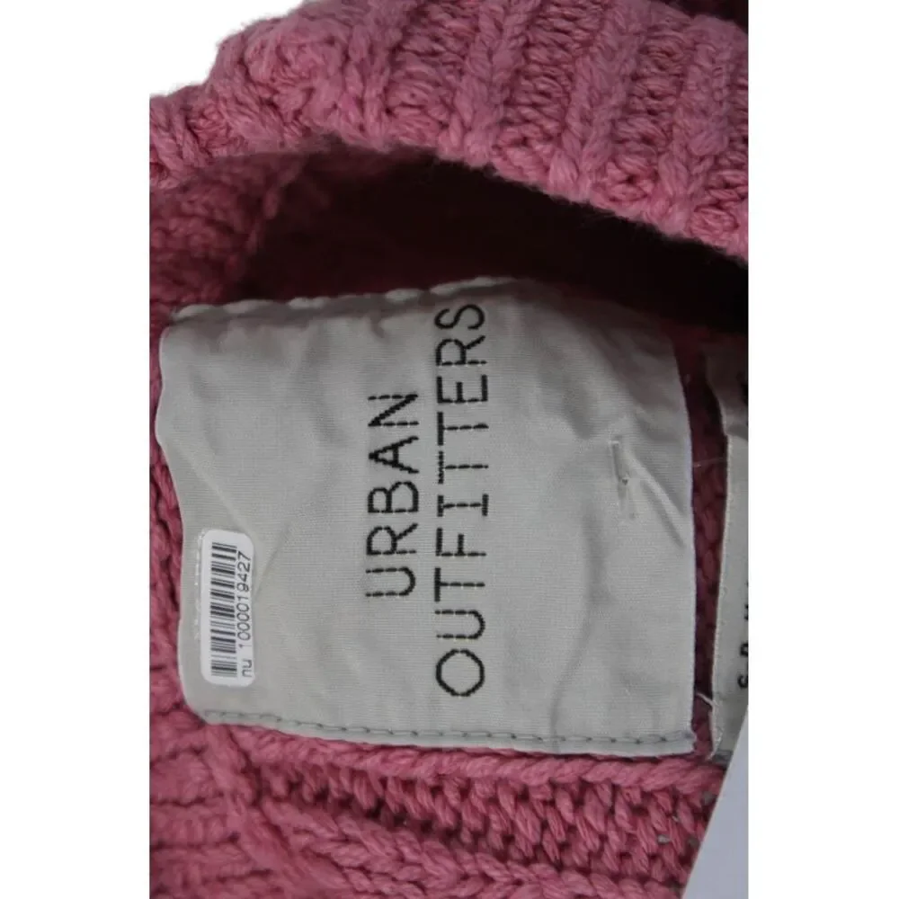 Urban Outfitters Womens Long Sleeve Thick-Knit Pullover Sweater Pink Size S